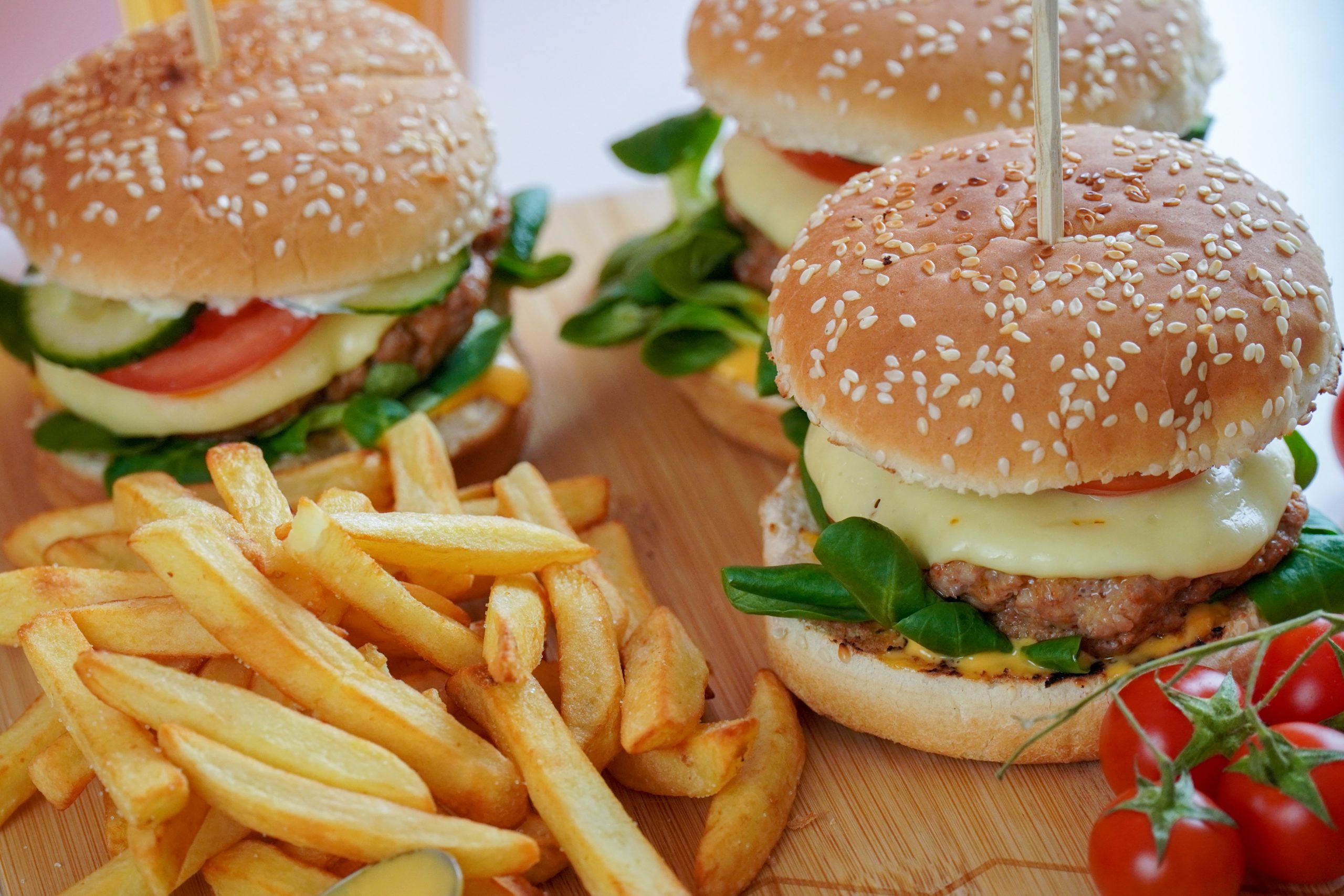 enjoying my favorite Sunday brunch McDonald's burger and french fries.